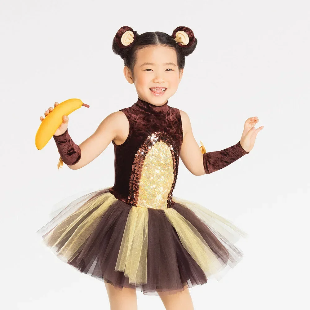 Pre-Owned Dance Costume Large Child Brown Revolution RC20908 Jazz Tap Musical T